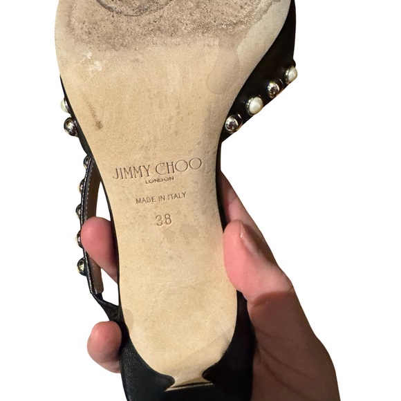 Jimmy Choo Black Pearl-Embellished Heels - Picture 11 of 11